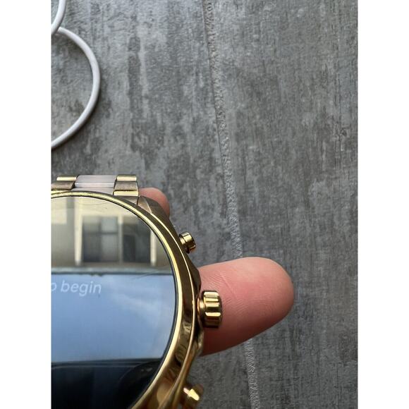 Michael Kors Generation 5 Bradshaw Rose Gold-Tone and Acetate Smartwatch Watch - Picture 8 of 10